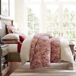 Pottery Barn Anton Paisley King Duvet Cover + 4 Standard Pillow Shams